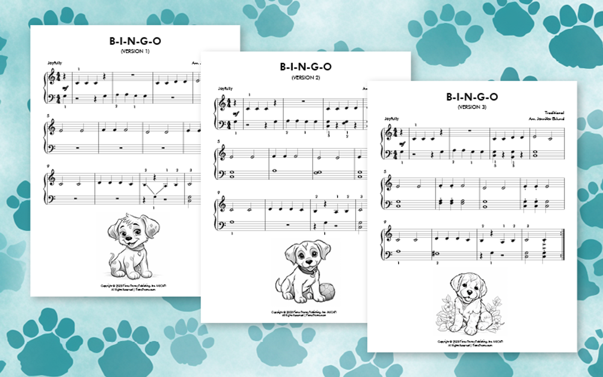 Free Sheet Music: B-I-N-G-O