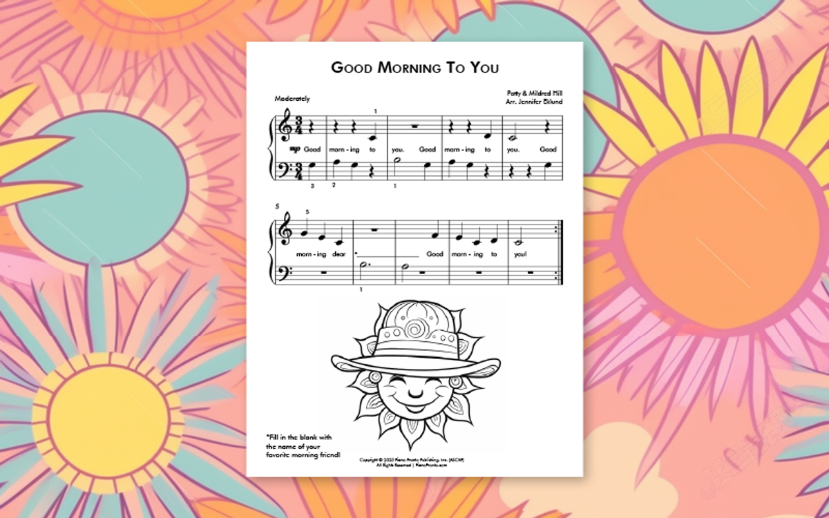 Free Sheet Music: Good Morning To You