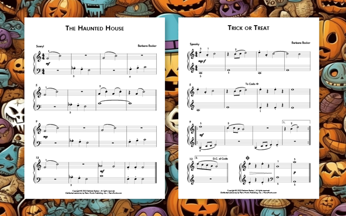 Free Halloween Sheet Music by Barbara Becker