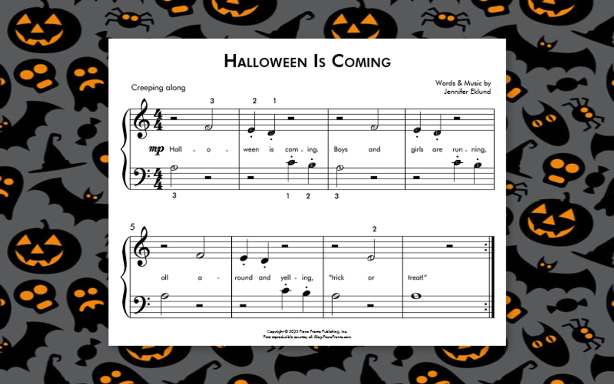 Free Halloween Sheet Music: Halloween Is Coming