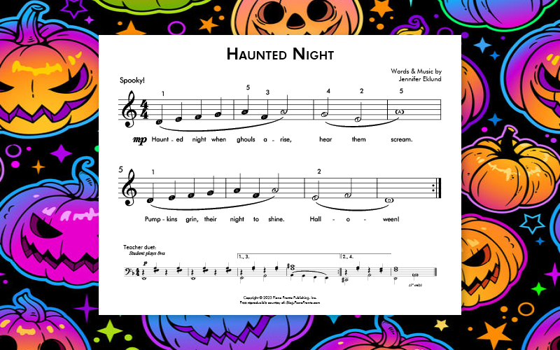 Free Halloween Sheet Music: Haunted Night