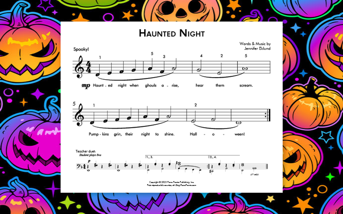 Free Halloween Sheet Music: Haunted Night