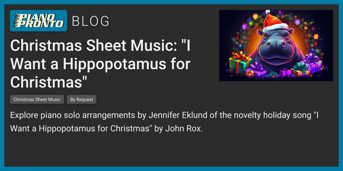 christmas-sheet-music-i-want-a-hippopotamus-for-christmas-piano-pronto-publishing for Free Printable I Want A Hippopotamus For Christmas Sheet Music Christmas Sheet Music:
