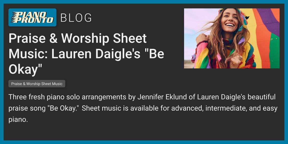 Praise & Worship Sheet Music: Lauren Daigle's 