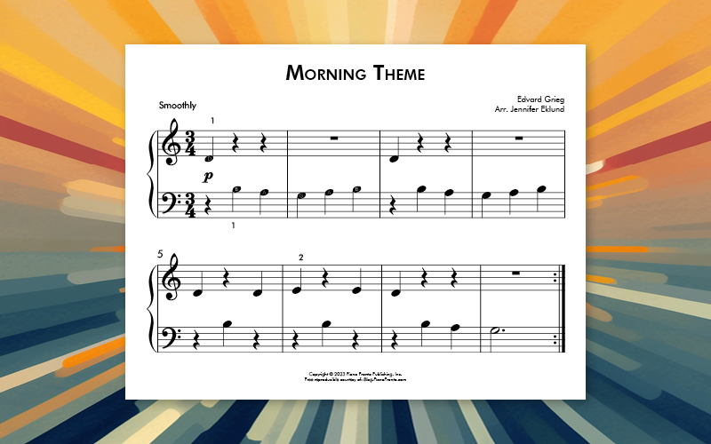 Free Sheet Music: Morning Theme